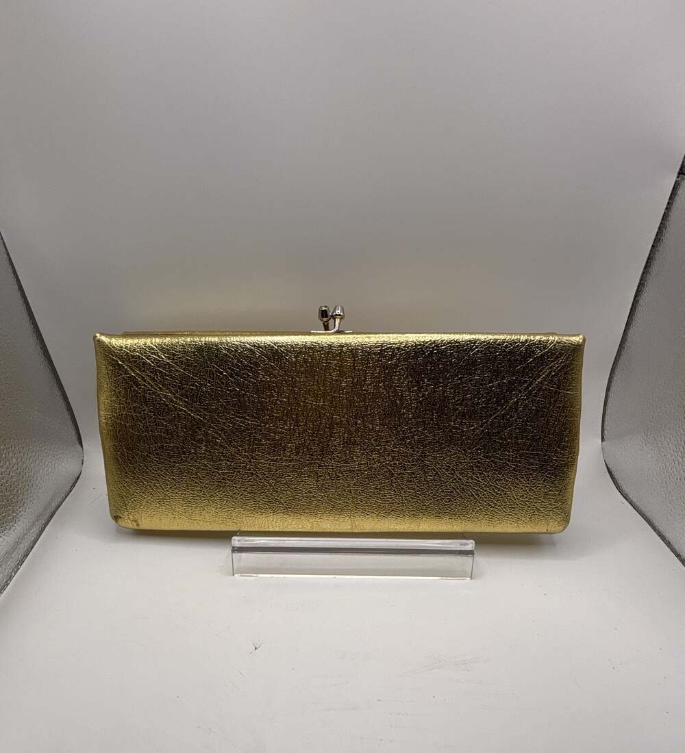 Vintage Gold Metallic Clutch Purse 1960s